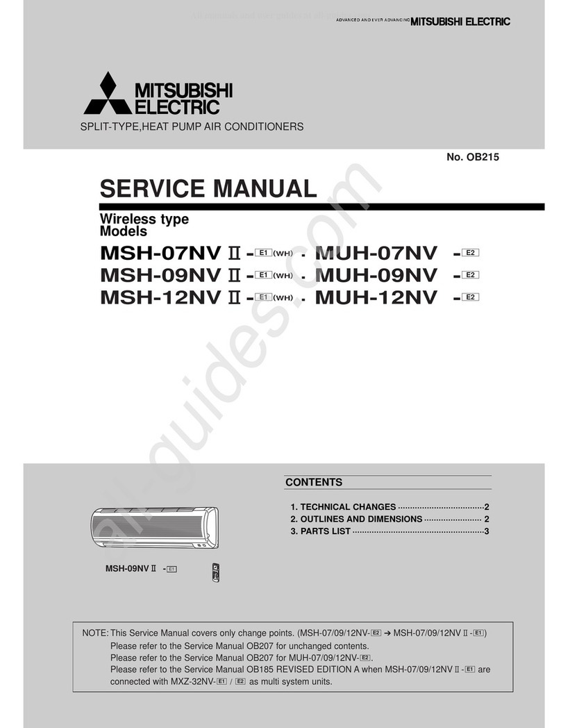 Mitsubishi Electric MSH-07NV-E2 Service manual