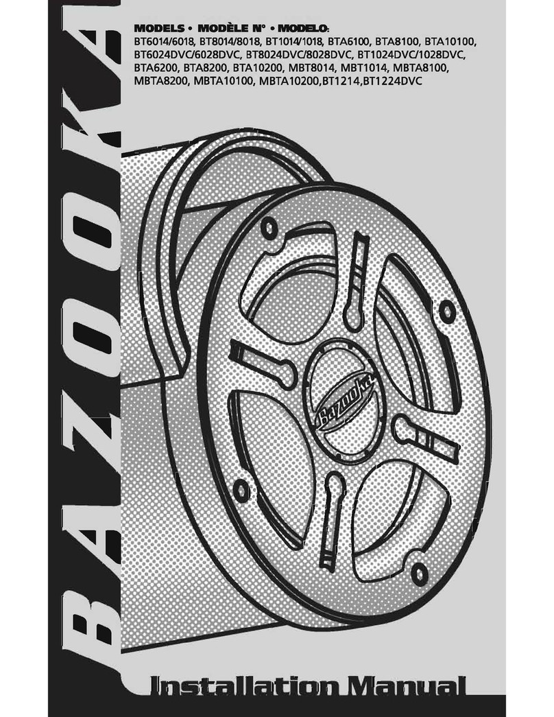 Bazooka BT6014 User manual Bazooka BT6014 User manual