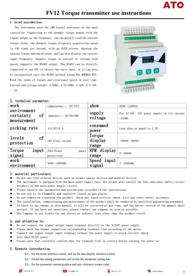 ATO FV12 Use instruction