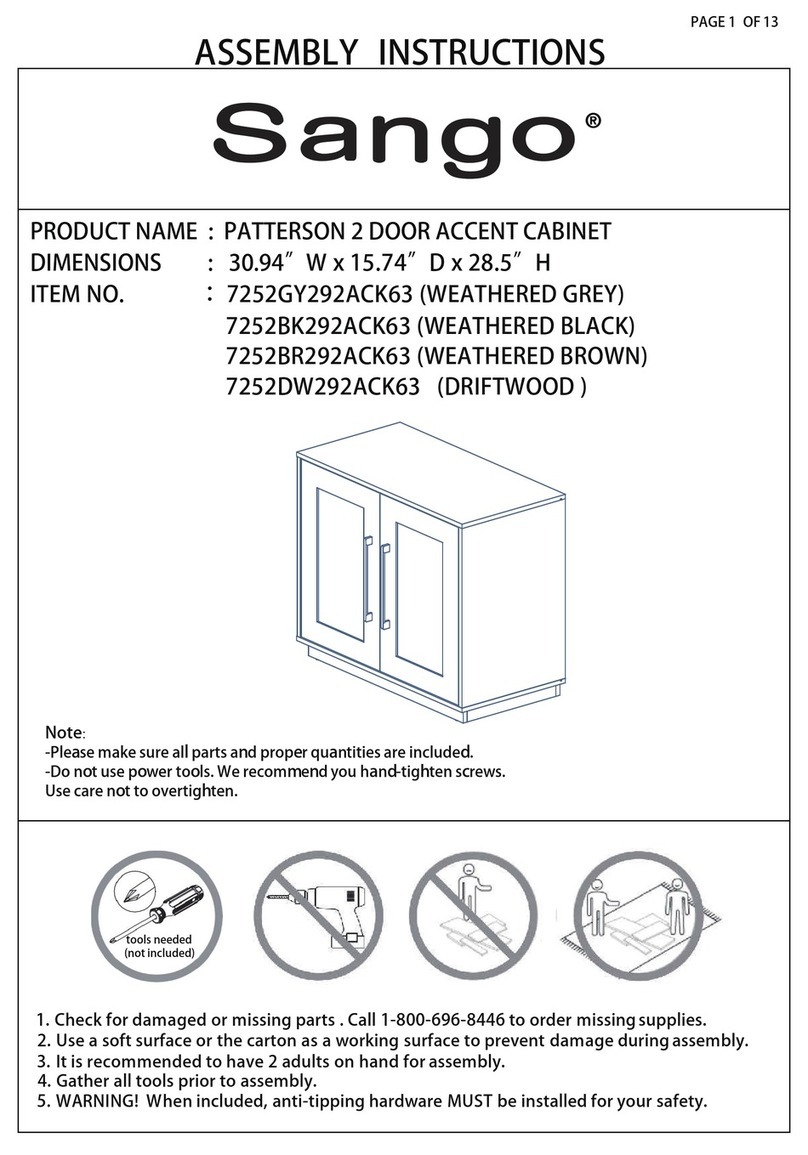Sango 7252GY292ACK63 Assembly instructions Sango 7252GY292ACK63 Assembly instructions
