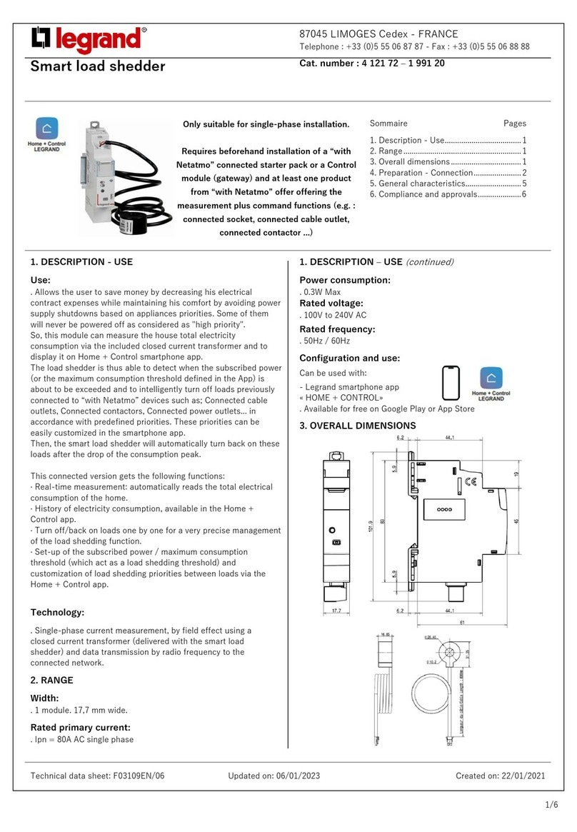 LEGRAND 4 121 72 Instruction Manual