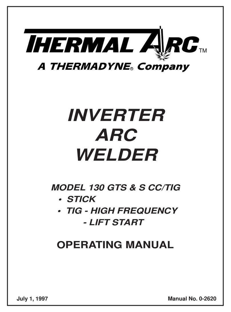 Thermadyne THERMAL ARC 130 GTS & S CC/TIG User manual