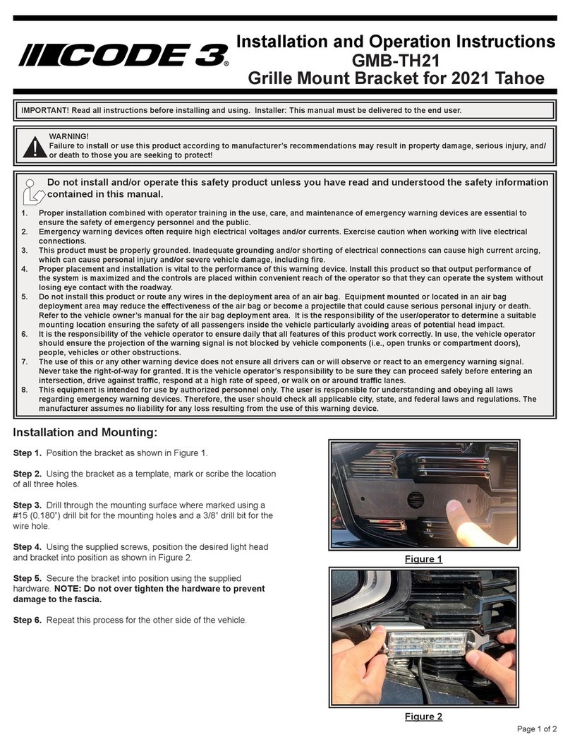 Code 3 GMB-TH21 Owner's manual