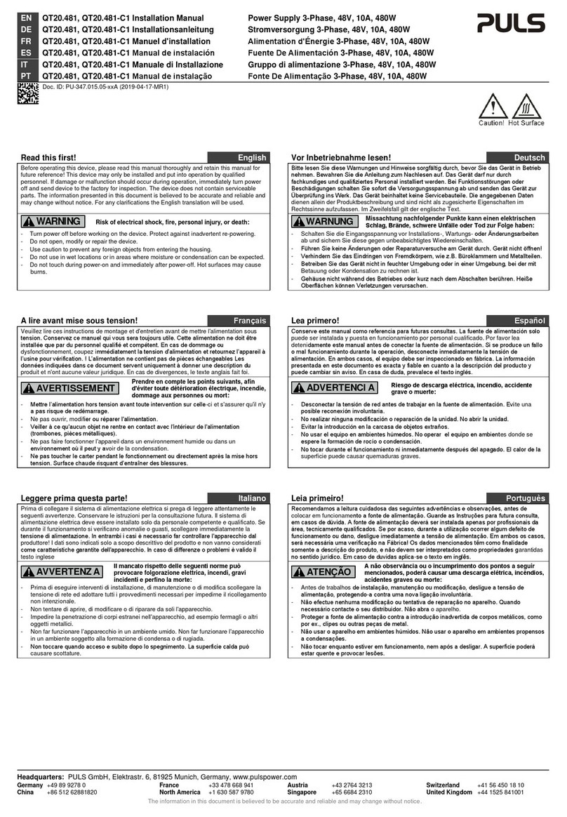 Puls QT20.481 User manual
