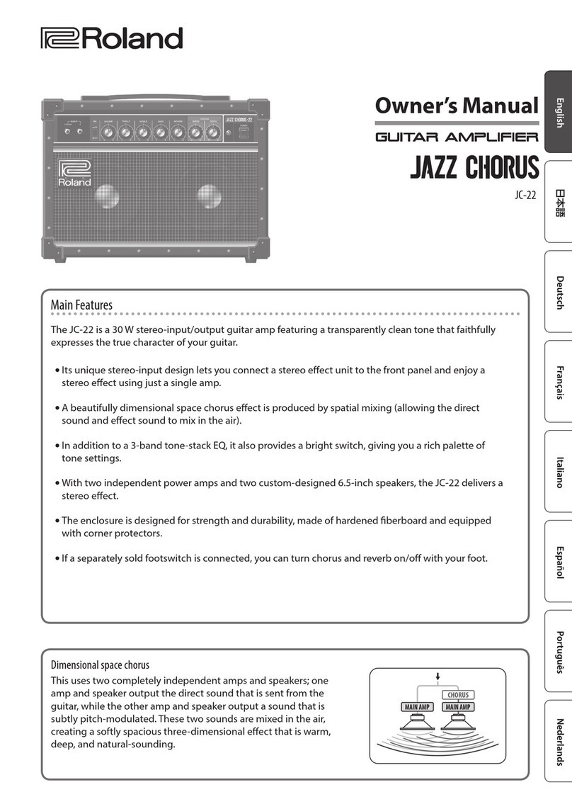 Roland JAZZ CHORUS User manual