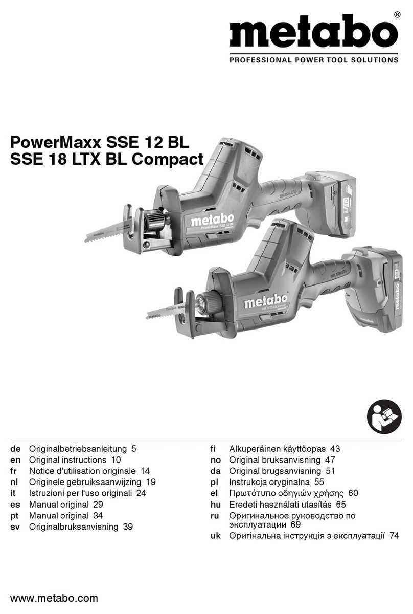 Metabo SSE 18 LTX Compact User manual