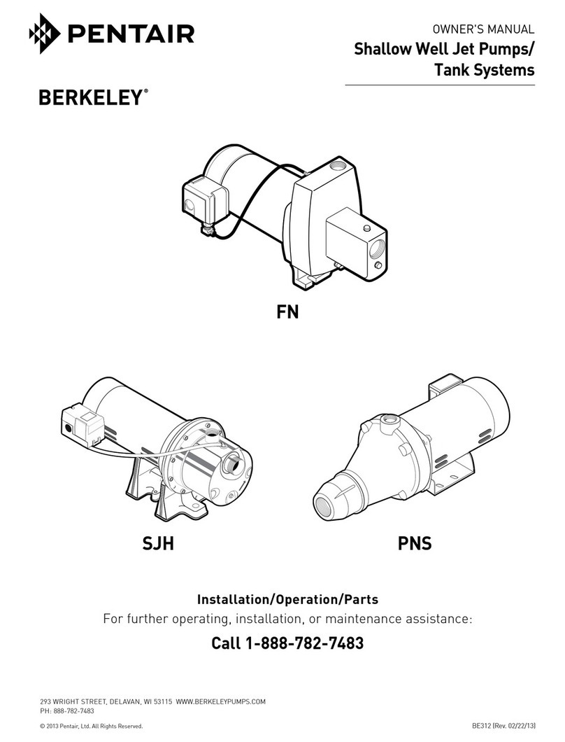 Pentair BERKELEY FN Installation, operation & parts