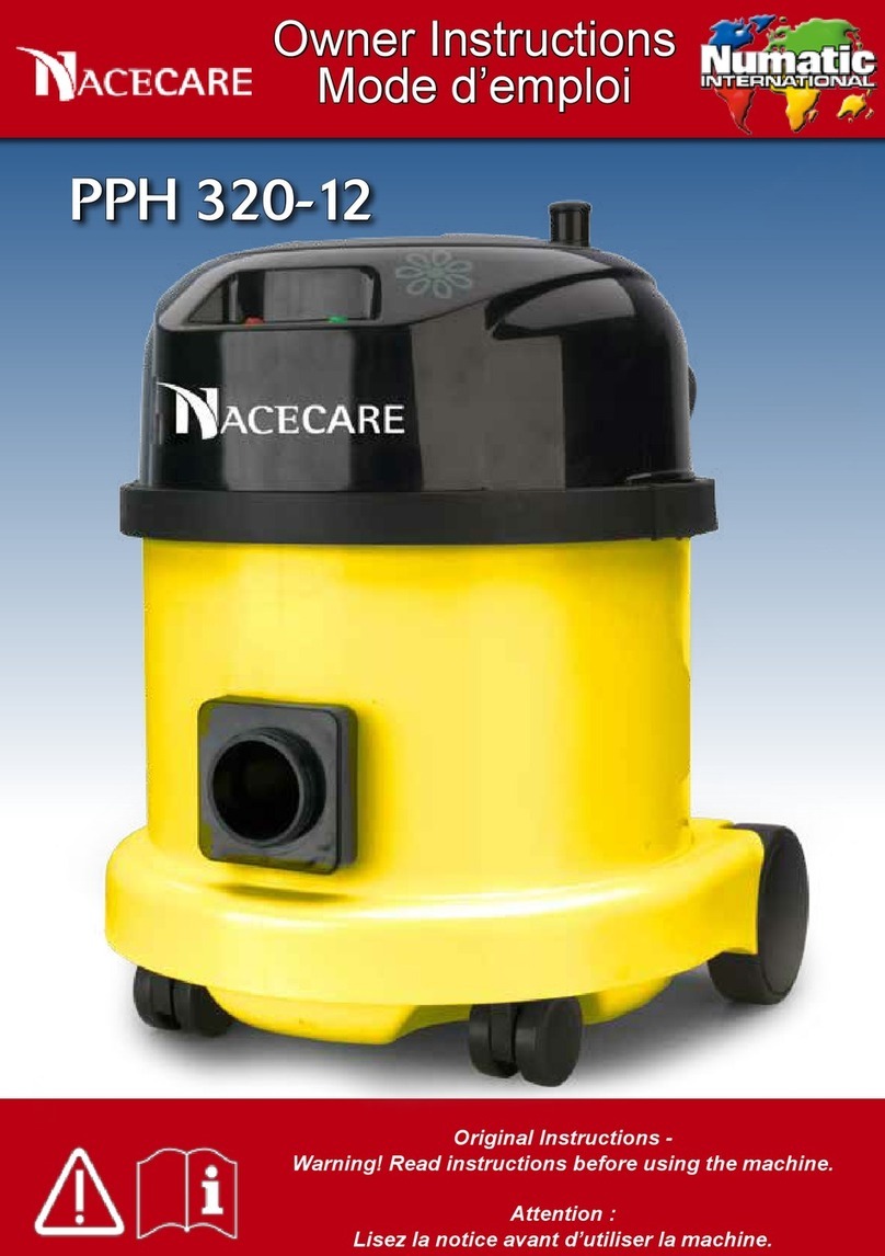Numatic Nacecare PPH 320-12 Owner's instructions