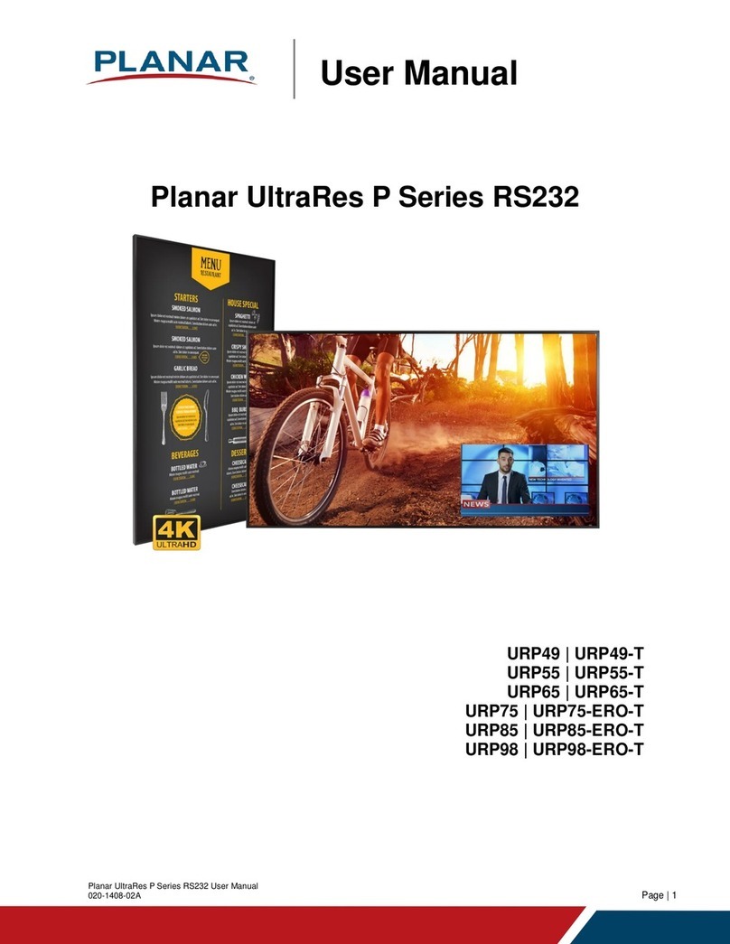 Planar UltraRes URP98 User manual