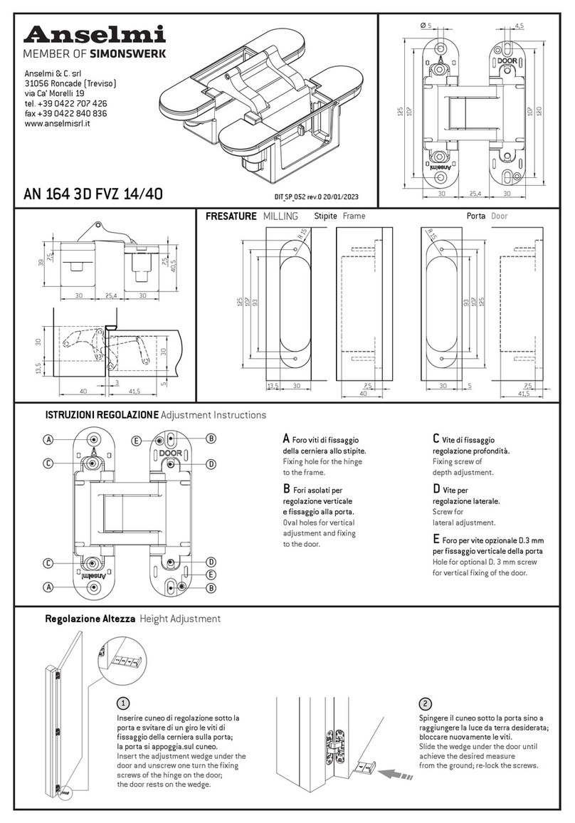 SIMONSWERK Anselmi AN 164 3D FVZ 14/40 User manual