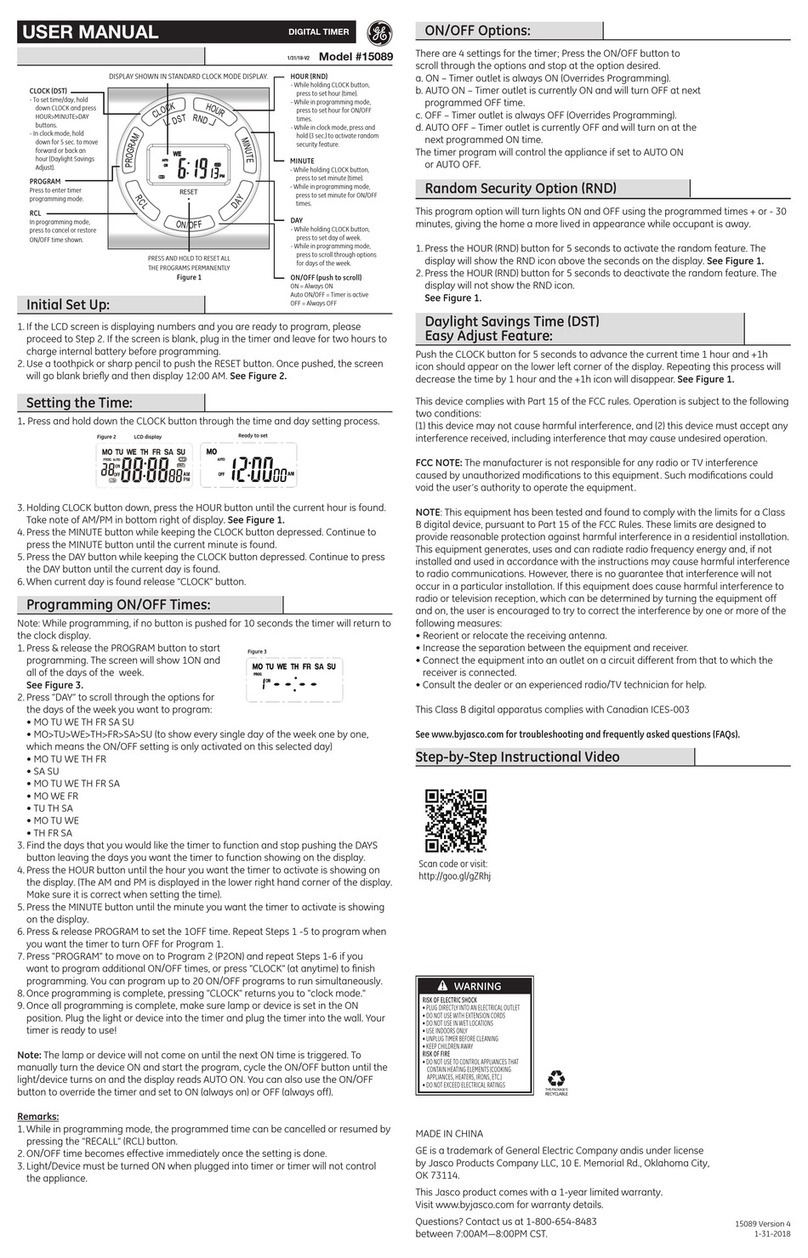 GE SunSmart 15089 User manual