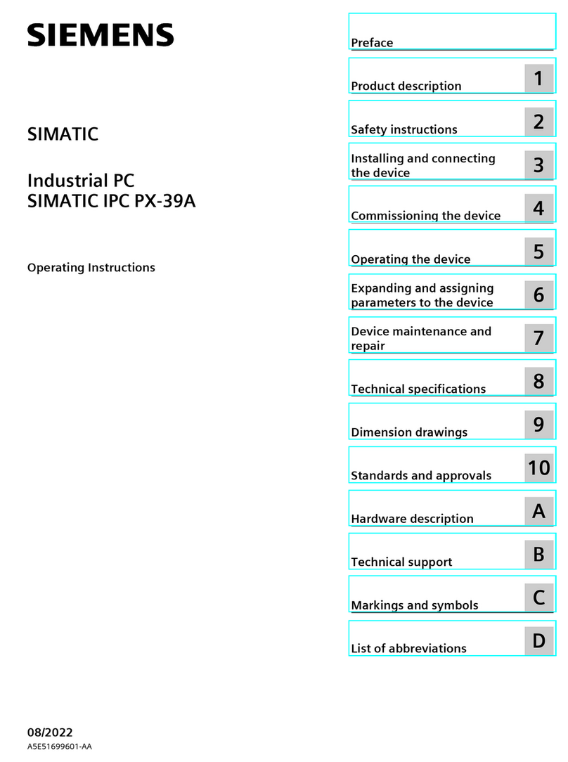 Siemens SIMATIC IPC PX-39A User manual