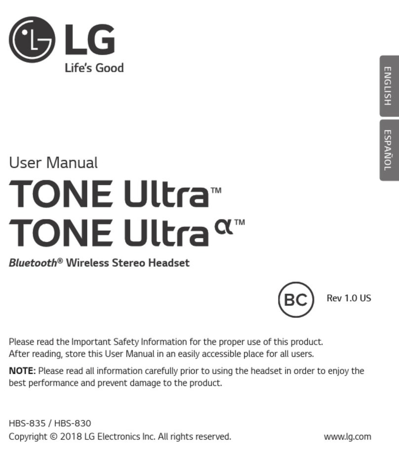 LG HBS-835 user manual