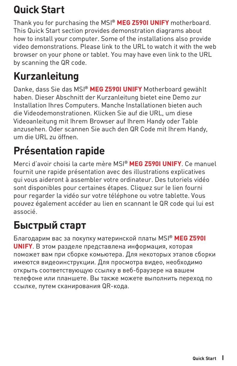 MSI MEG Z590I UNIFY User manual