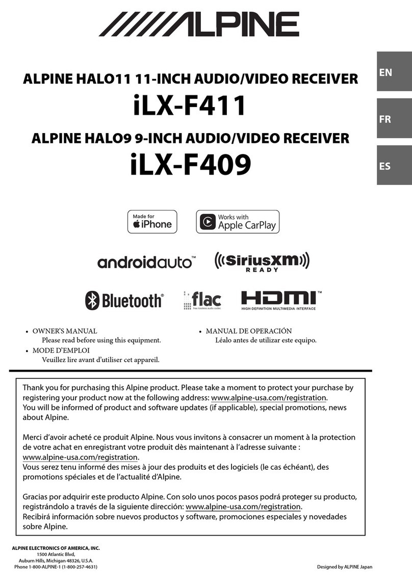 Alpine iLX-F409 owner's manual