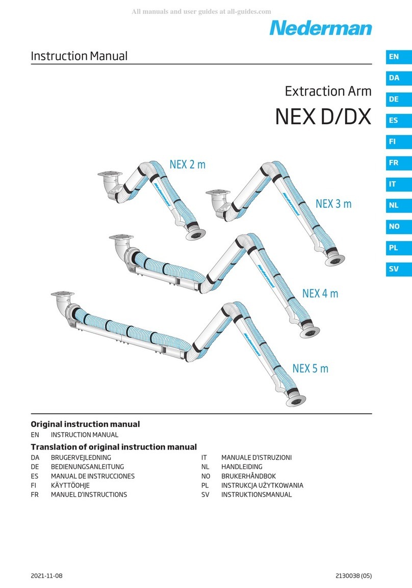 Nederman NEX D 2m User manual