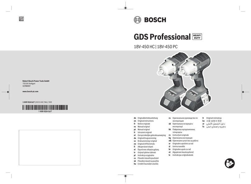 Bosch Professional Heavy Duty GDS 18V-450 HC User manual