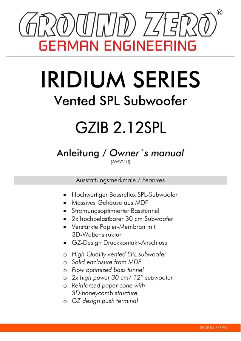 Ground Zero Iridium GZIB 2.12SPL User manual