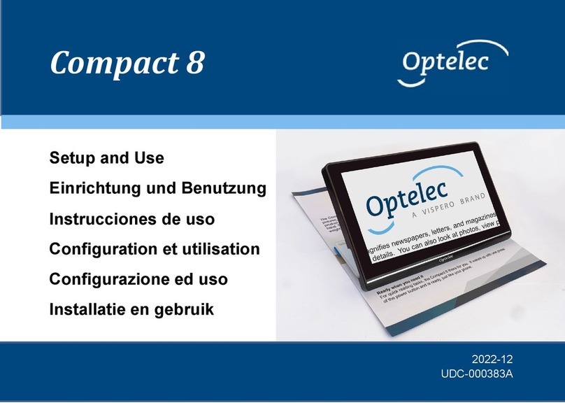 Optelec Compact 8 Setup and user's manual