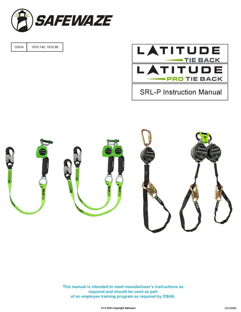 SafeWaze LATITUDE TIE BACK instruction manual SafeWaze LATITUDE TIE BACK instruction manual