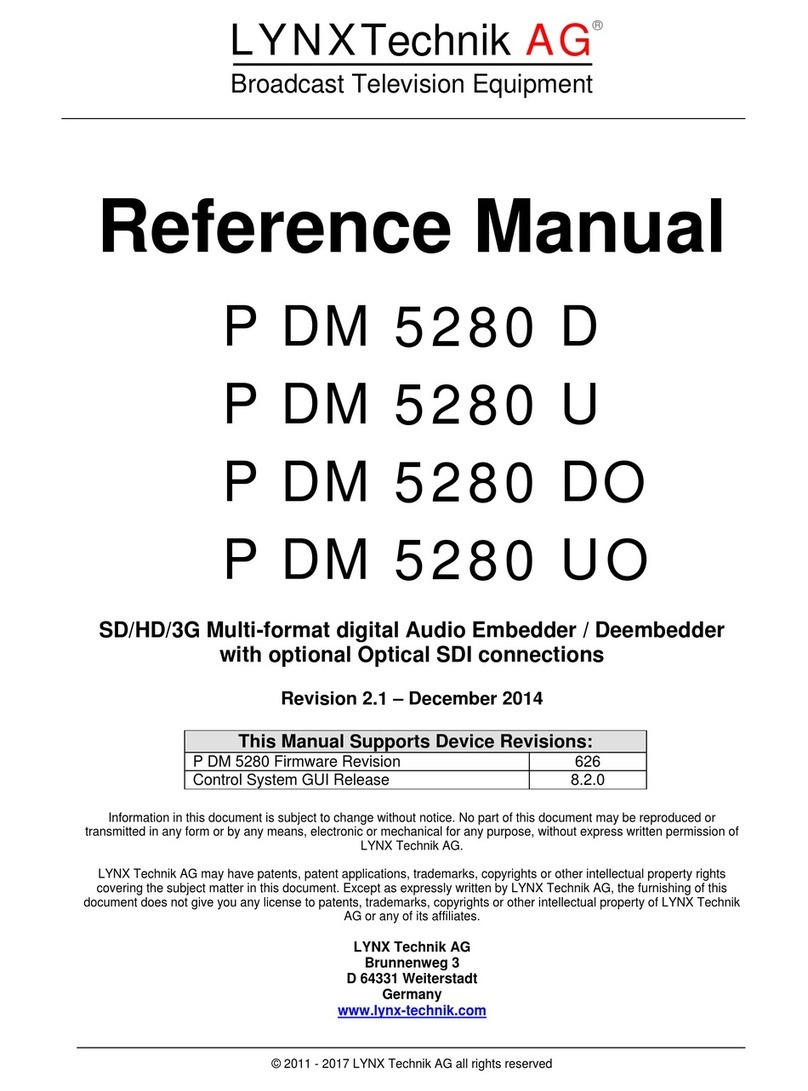 Lynx P DM 5280 D Reference manual