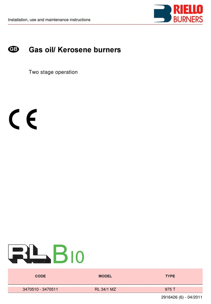 Riello Burners RL 34/1 MZ Quick start guide