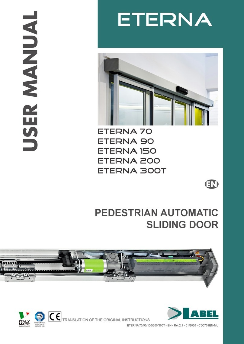 Label ETERNA 70 User manual Label ETERNA 70 User manual
