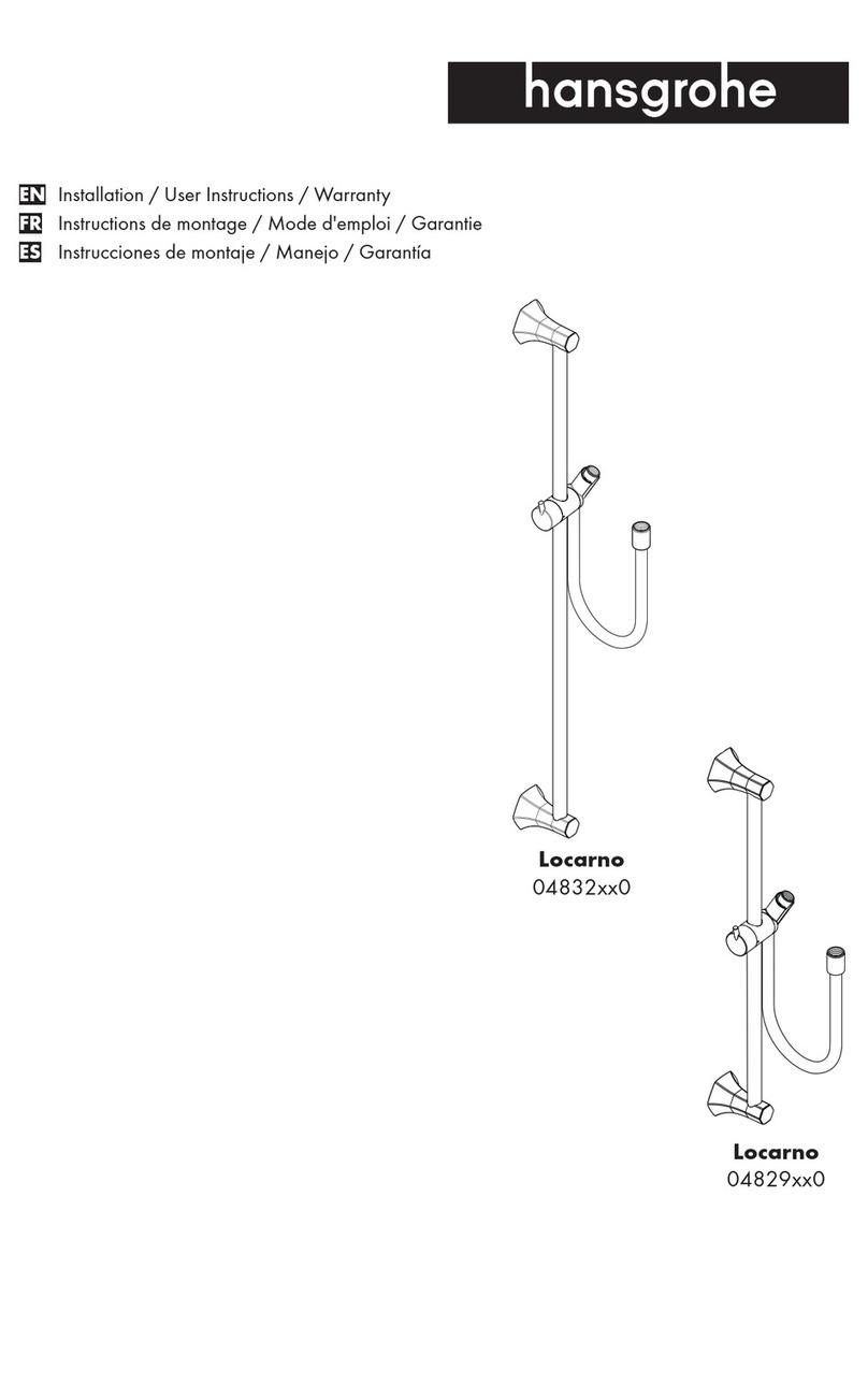 Hans Grohe Locarno 04832 0 Series Installation/User Instructions/Warranty