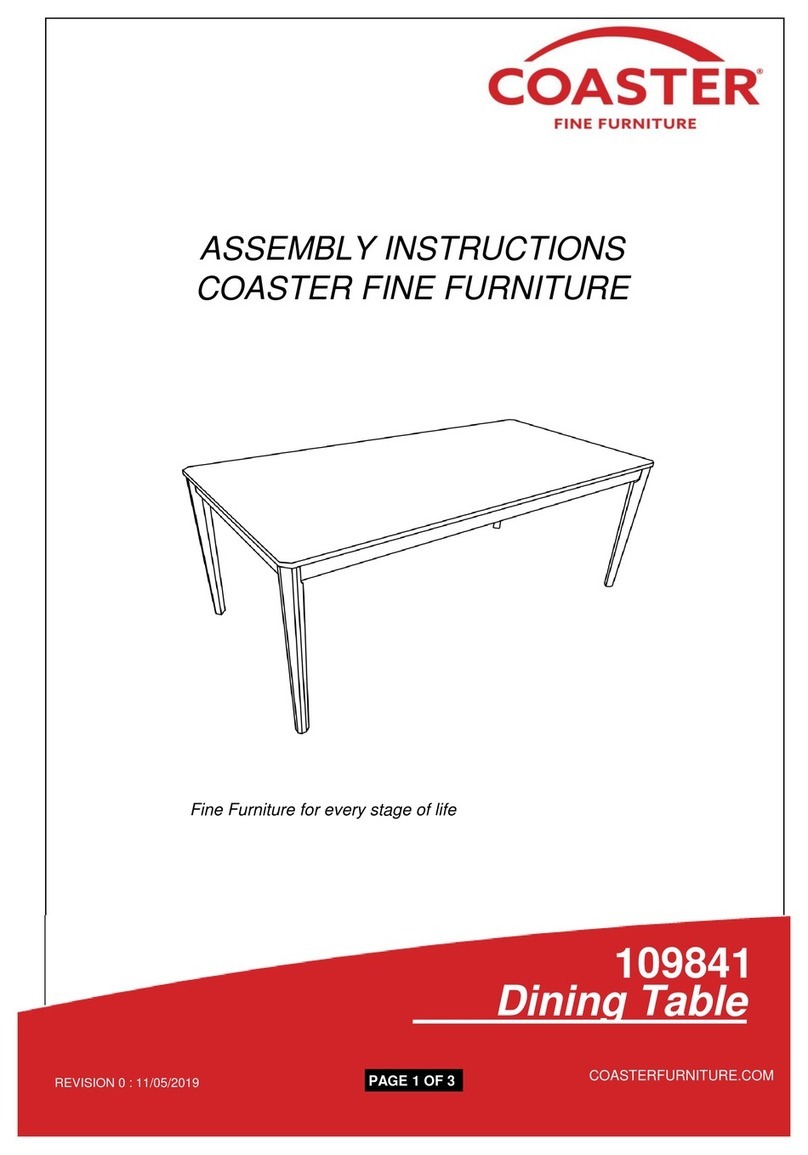 Coaster Linden 109841 User manual Coaster Linden 109841 User manual