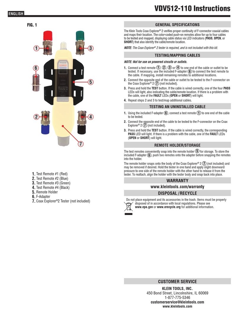 Klein Tools VDV512-110 User manual