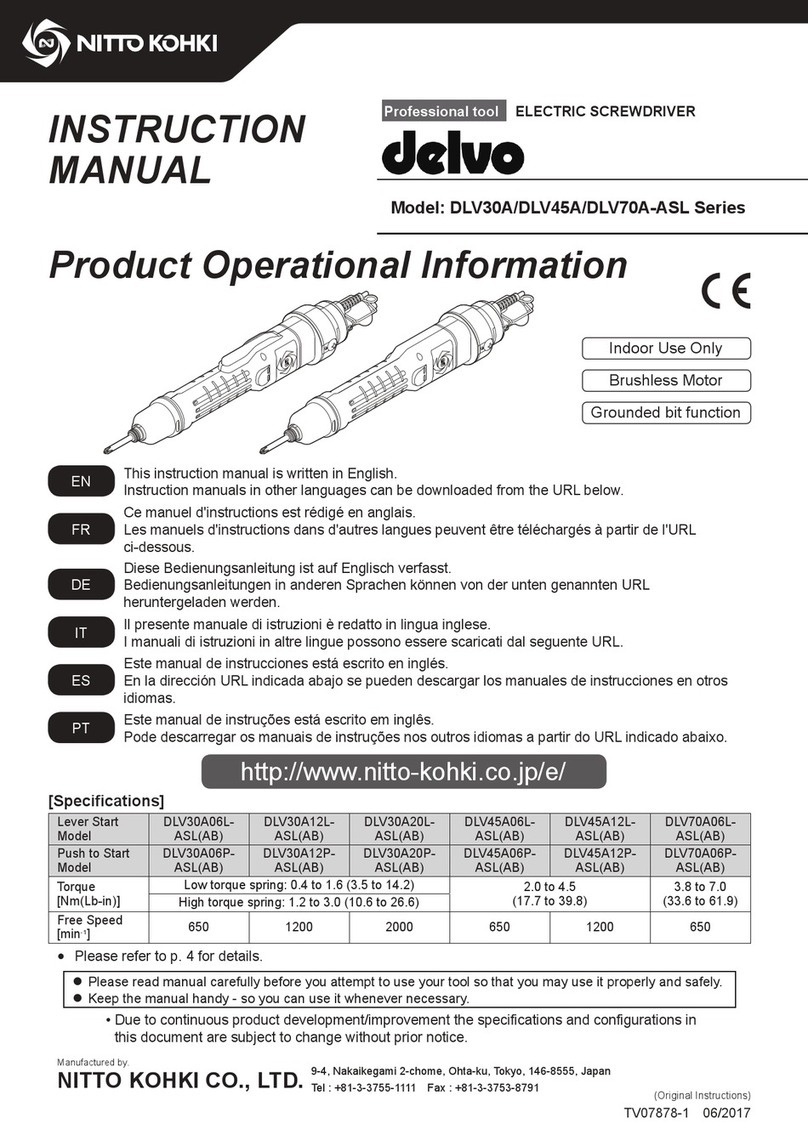 Nitto Kohki Delvo DLV70A-ASL Series instruction manual