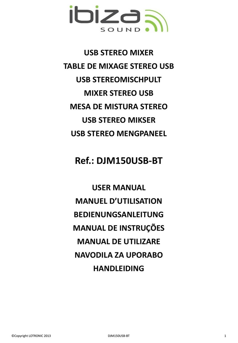 Ibiza sound DJM150USB-BT user manual