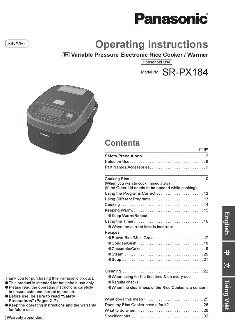 Panasonic SR-PX184 User manual