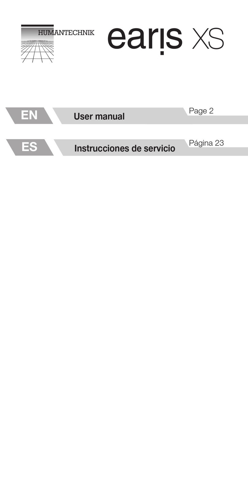 HumanTechnik earis xs User manual