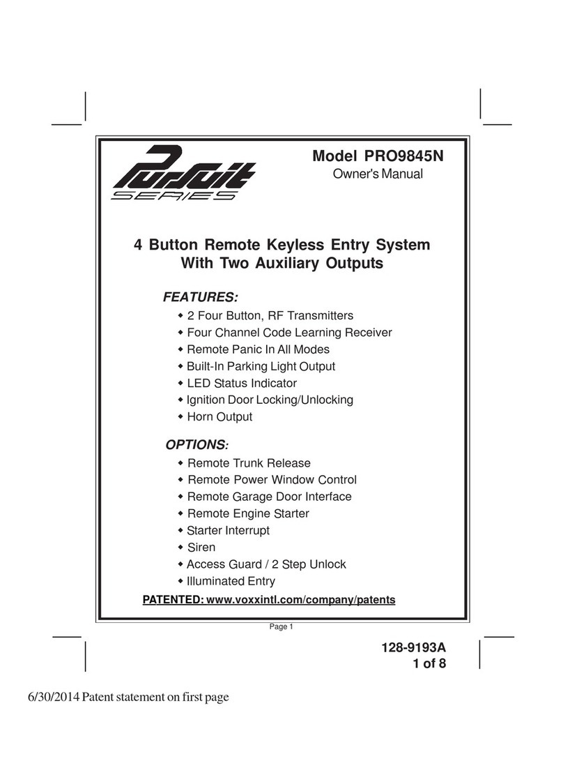 Audiovox Pursuit Series User manual