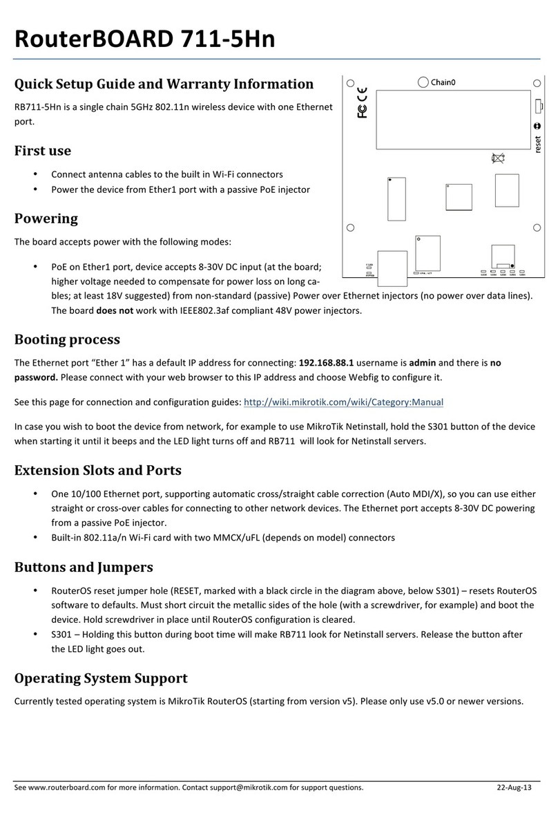 MikroTik RouterBOARD 711-5Hn User manual