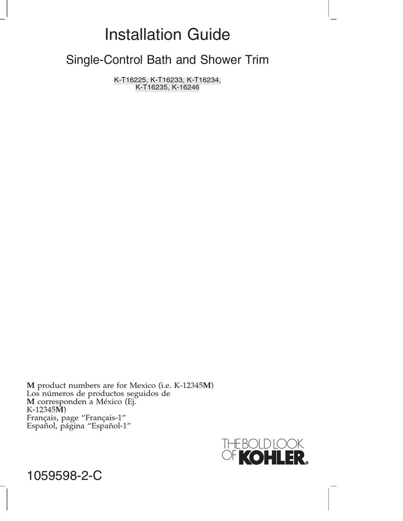 Kohler K-T16225 User manual