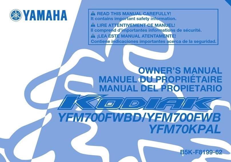 Yamaha KODIAK 2019 User manual Yamaha KODIAK 2019 User manual