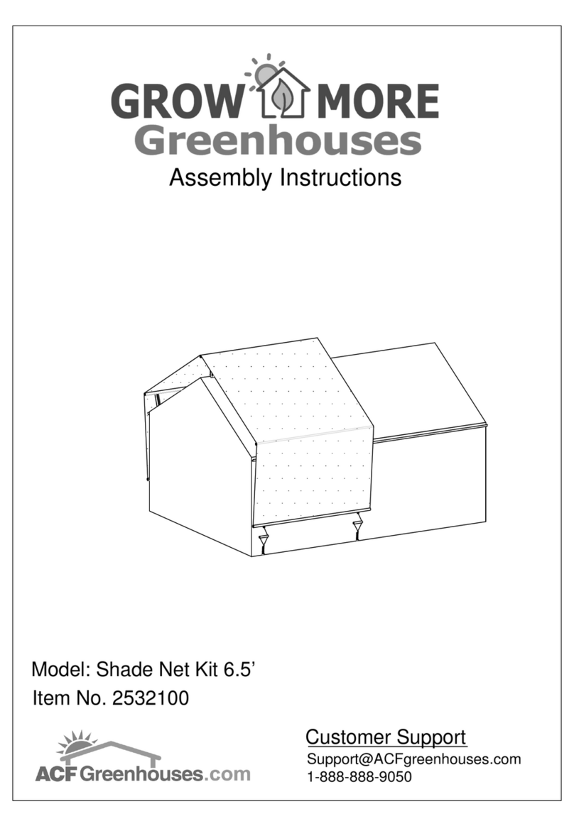ACF Greenhouses Grow More Shade Net Kit 6.5' User manual