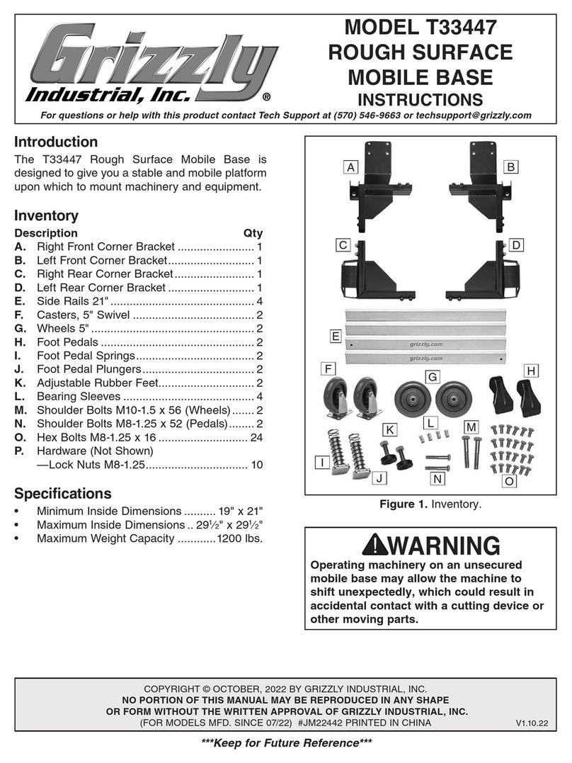 Grizzly T33447 User manual Grizzly T33447 User manual