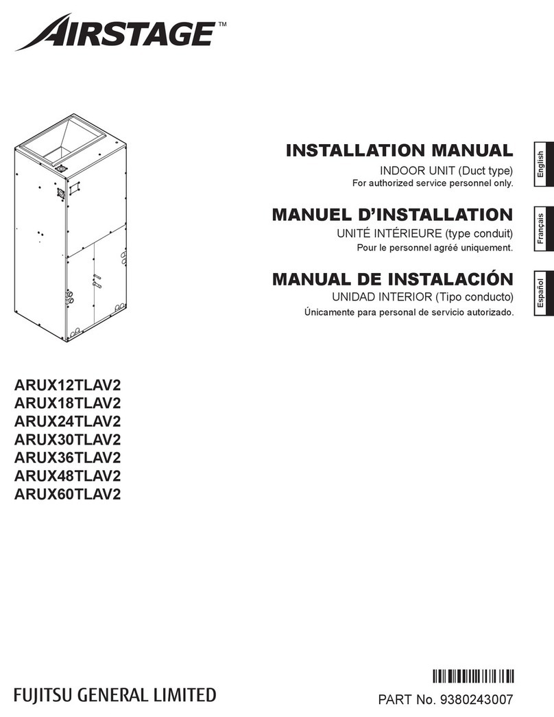 Fujitsu ARUX12TLAV2 installation manual