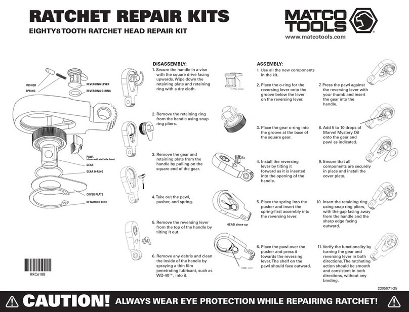 Matco Tools EIGHTY8 CFR158G quick start guide