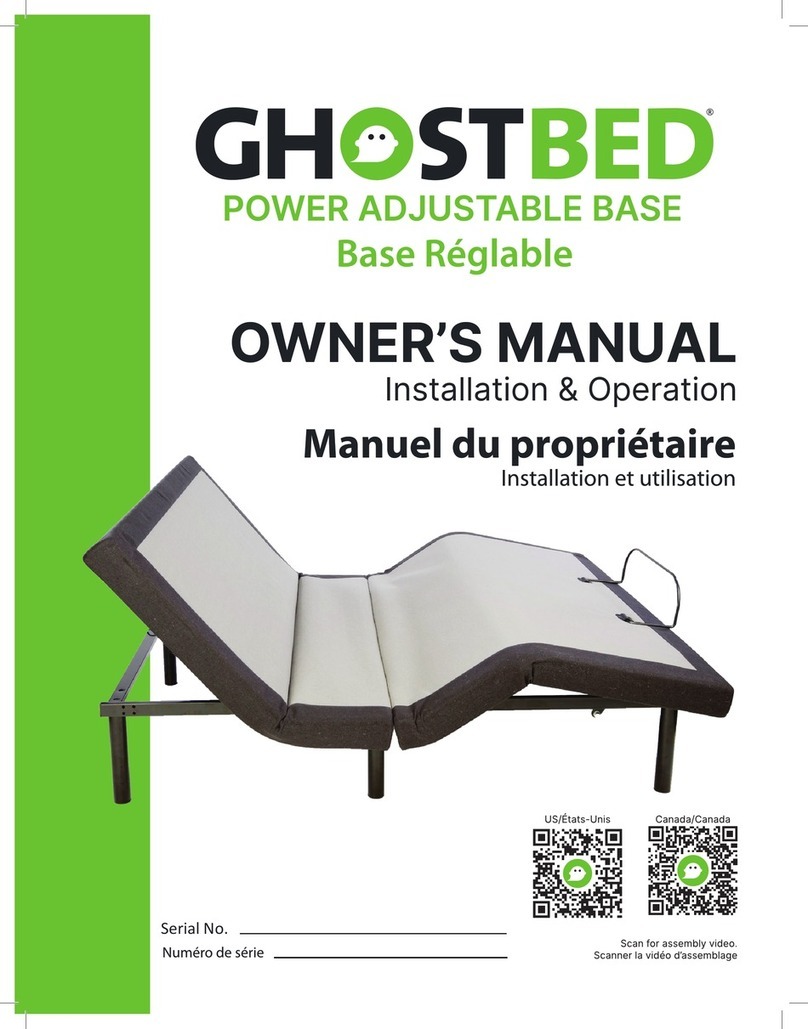 GhostBed POWER ADJUSTABLE BASE owner's manual GhostBed POWER ADJUSTABLE BASE owner's manual