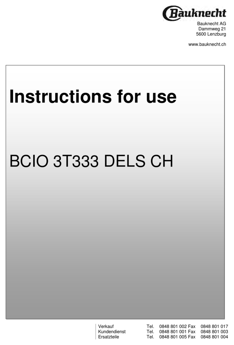 Bauknecht BCIO 3T333 DELS CH User manual