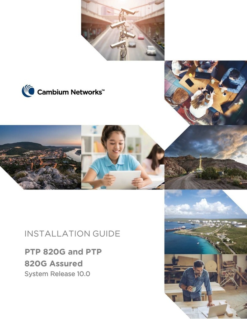 Cambium Networks PTP 820G User manual Cambium Networks PTP 820G User manual