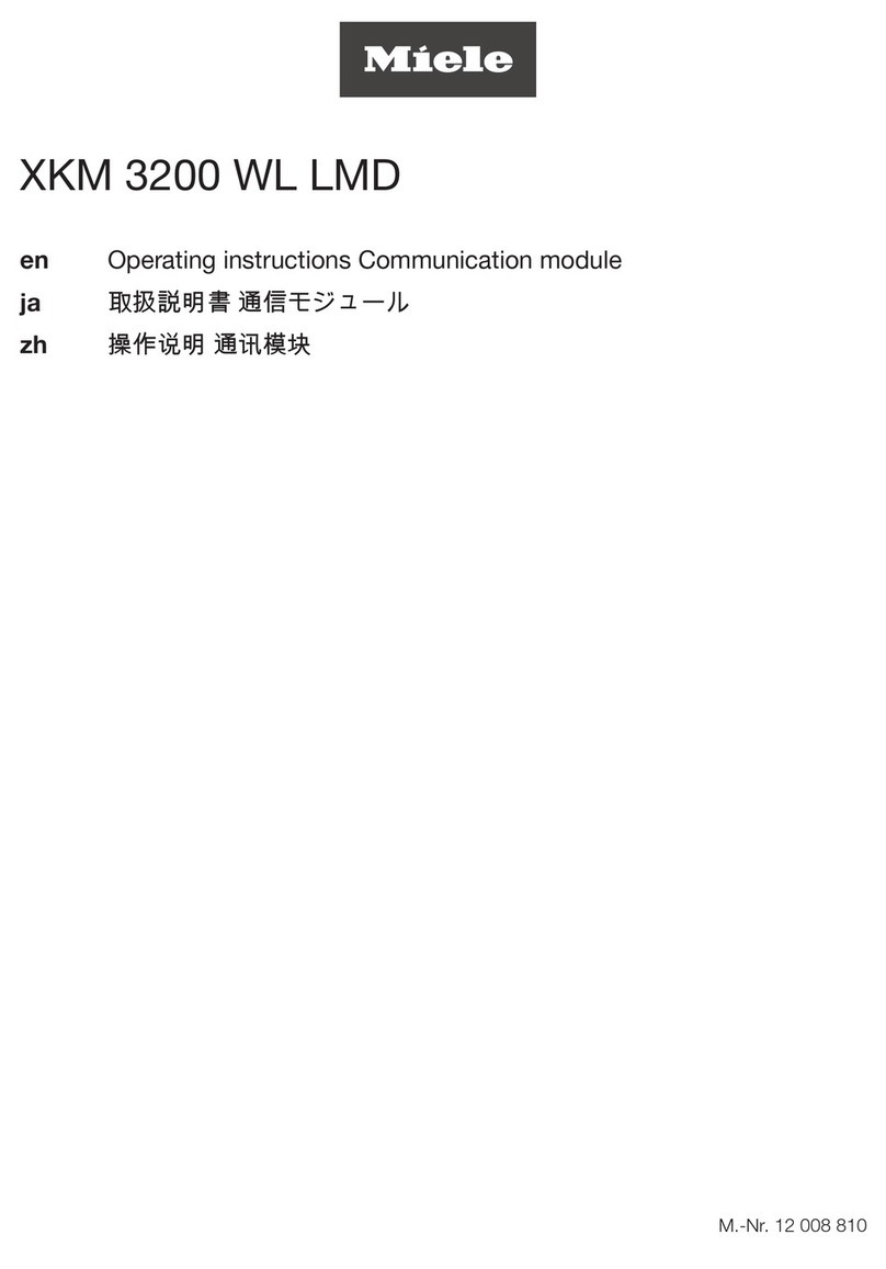 Miele XKM 3200 WL LMD User manual