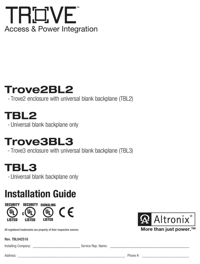Altronix Trove2BL2 User manual