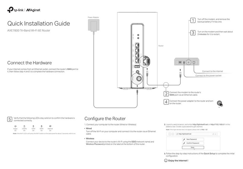 TP-Link Aginet AXE7800 User manual