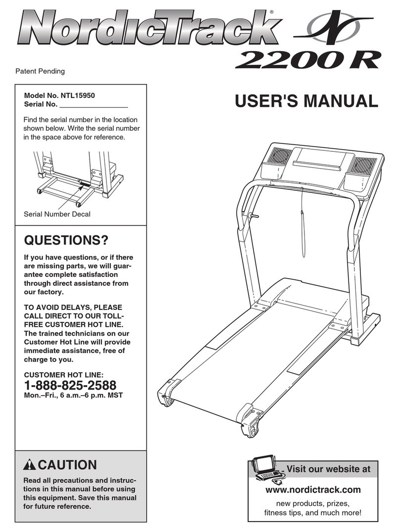 NordicTrack 2200 R User manual