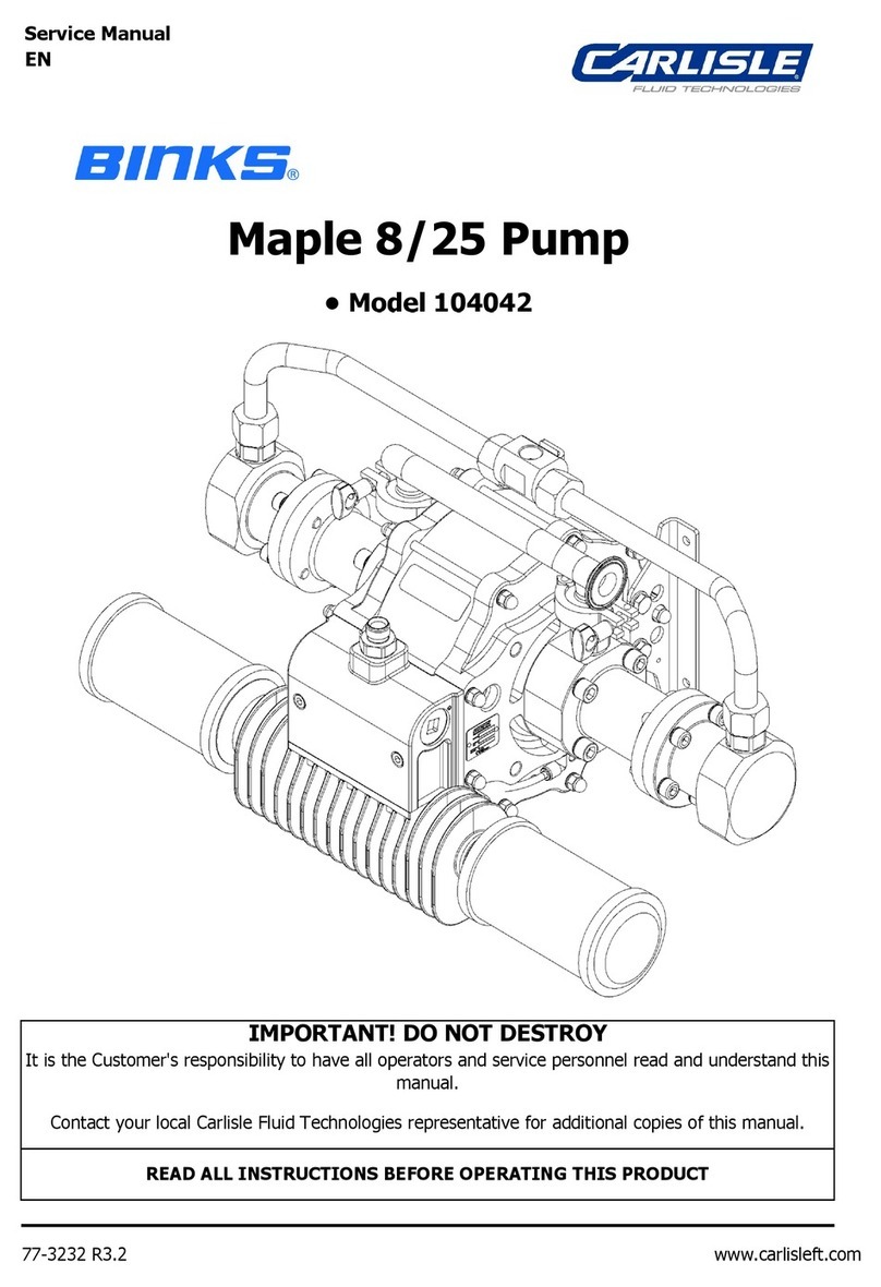 Carlisle BINKS Maple 8/25 Service manual